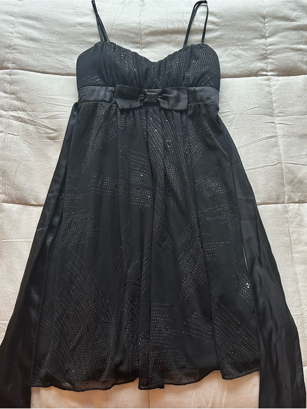 Ruby Rox Black Dress with Satin Bow